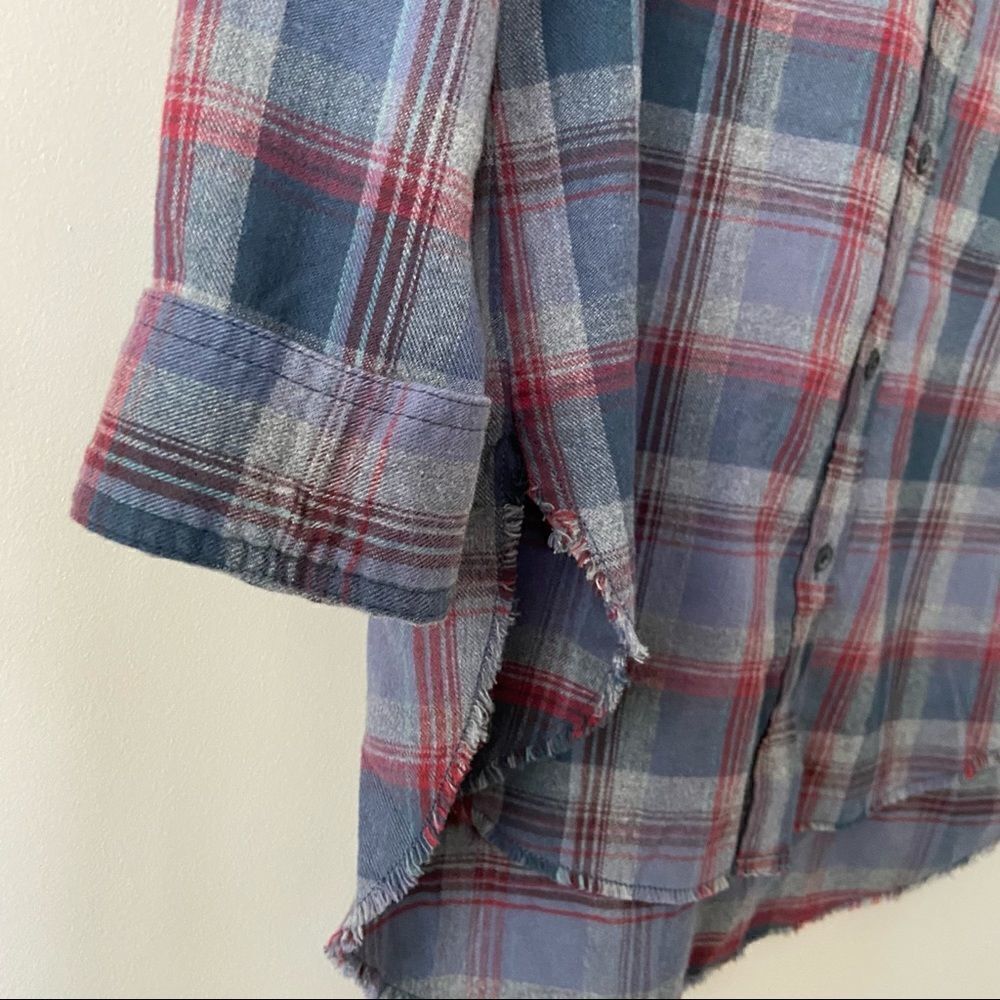 Nwt-treasure & Bond Raw Hem 100% Cotton Flannel - Picture 6 of 13